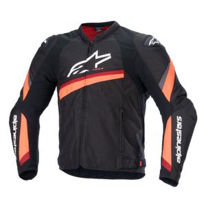 Bunda na motorku Alpinestars T-GP PLUS R 4 černo-fluo červená