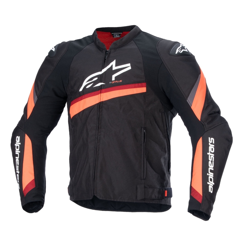 Bunda na motorku Alpinestars T-GP PLUS R 4 černo-fluo červená