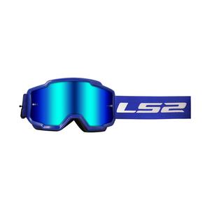 Motokrosové brýle LS2 Charger modré s iridiovým plexi