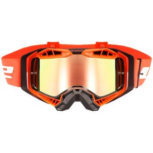 Motokrosové brýle LS2 Aura PRO černo-oranžové iridiové plexi