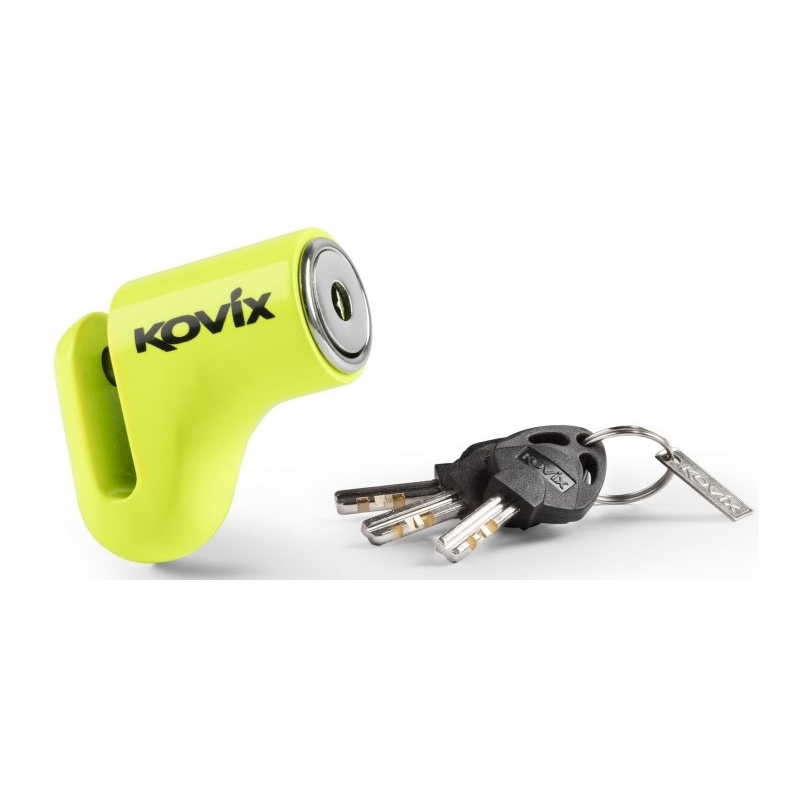 Zámek na kotoučovou brzdu KOVIX D1 fluo žlutý