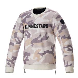 Mikina na motorku Alpinestars Legit Crew Fleece světle camo-šedá