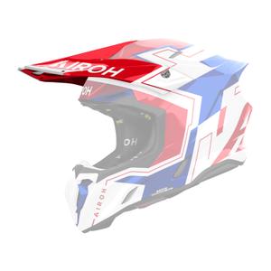 Kšilt pro helmu Airoh Twist 3 Dizzy modro-červený lesklý