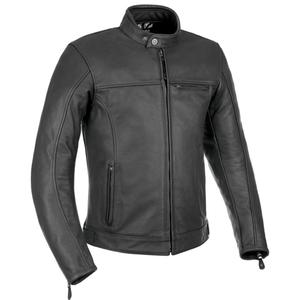 Kožená bunda na motorku Oxford Walton černá