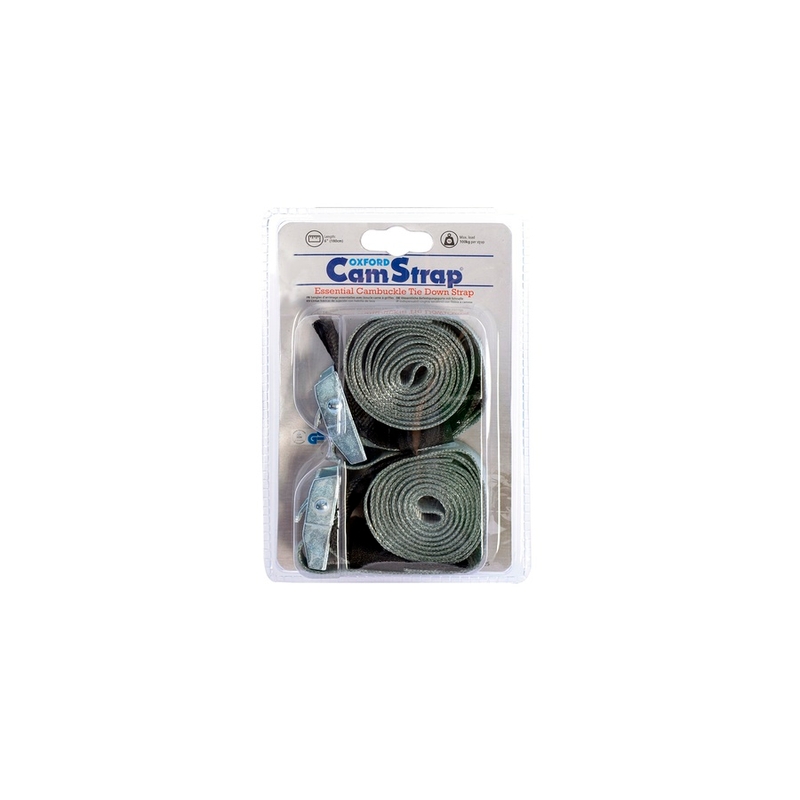 Nastavitelné popruhy Oxford Cam Straps s fixací volného konce pomocí suchého zipu šedé