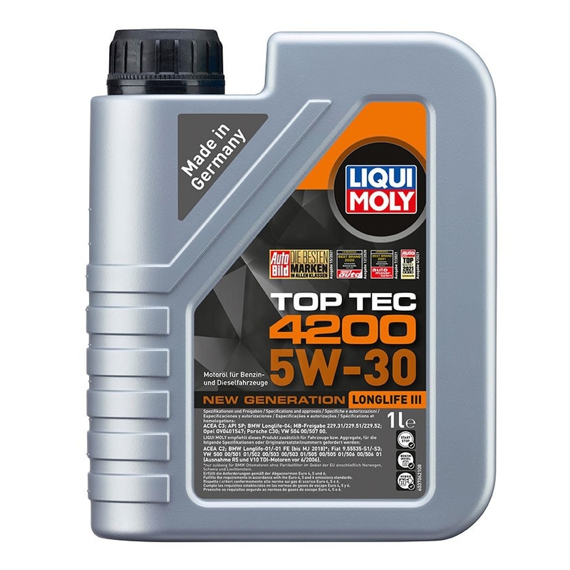 Syntetický motorový olej LIQUI MOLY Top Tec 4200 5W-30 New generation 1 l