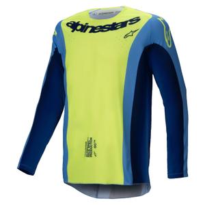 Motokrosový dres Alpinestars Techstar Melt fluo žluto-modrý