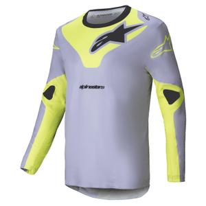 Motokrosový dres Alpinestars Racer Veil šedo-fluo žlutý