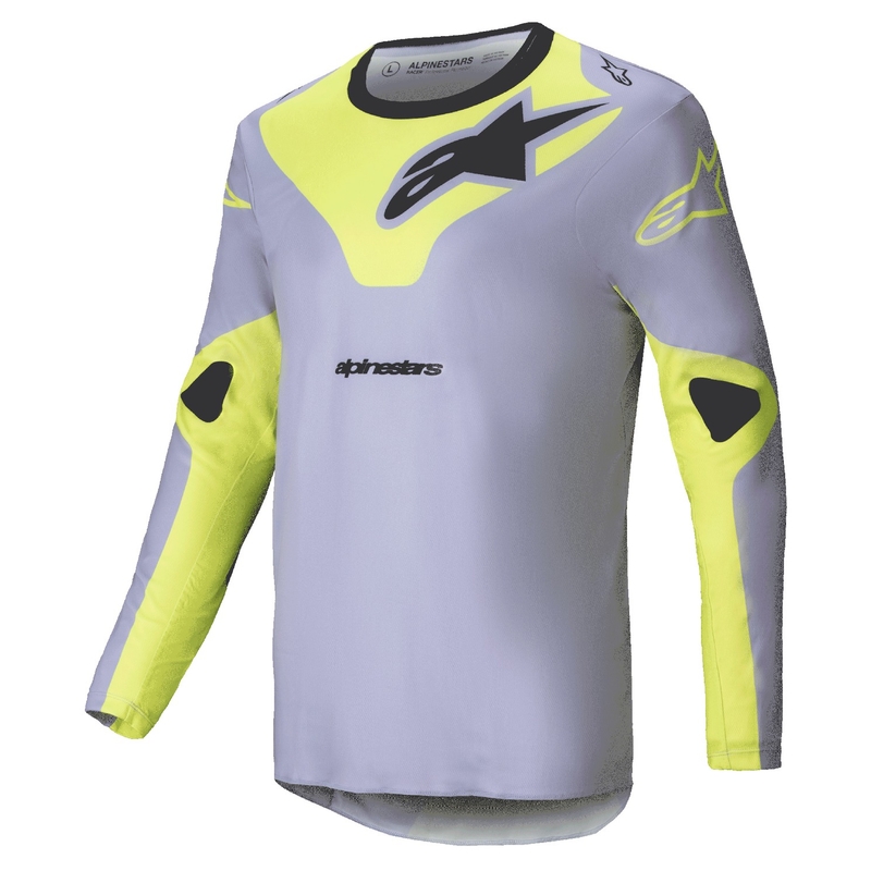 Motokrosový dres Alpinestars Racer Veil šedo-fluo žlutý