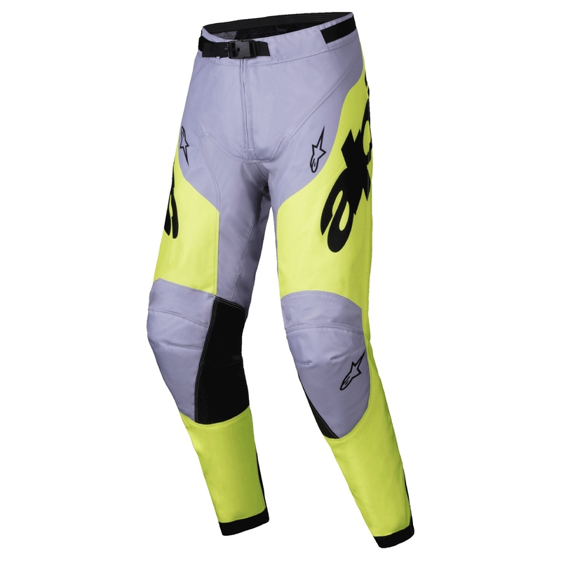 Motokrosové kalhoty Alpinestars Racer Veil šedo-fluo žluté