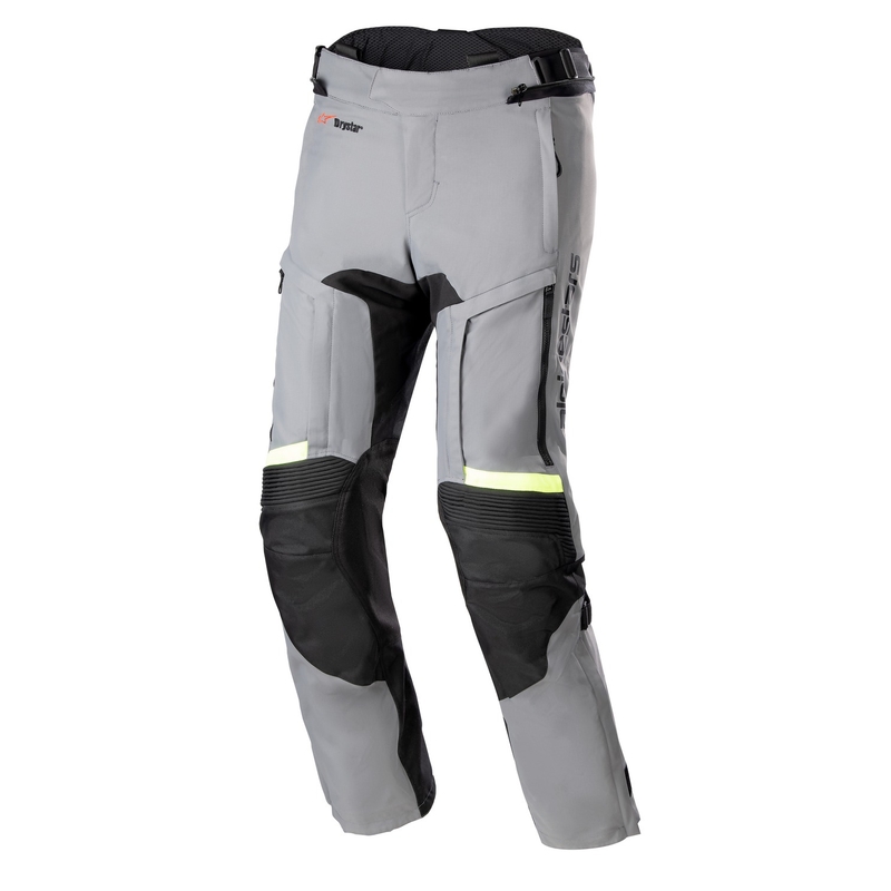 Kalhoty na motorku Alpinestars Bogota Pro Drystar 3 Season šedo-černo-fluo žluté