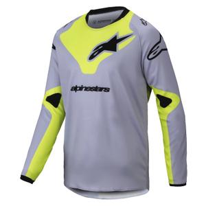 Dětský motokrosový dres Alpinestars Racer Veil šedo-fluo žlutý