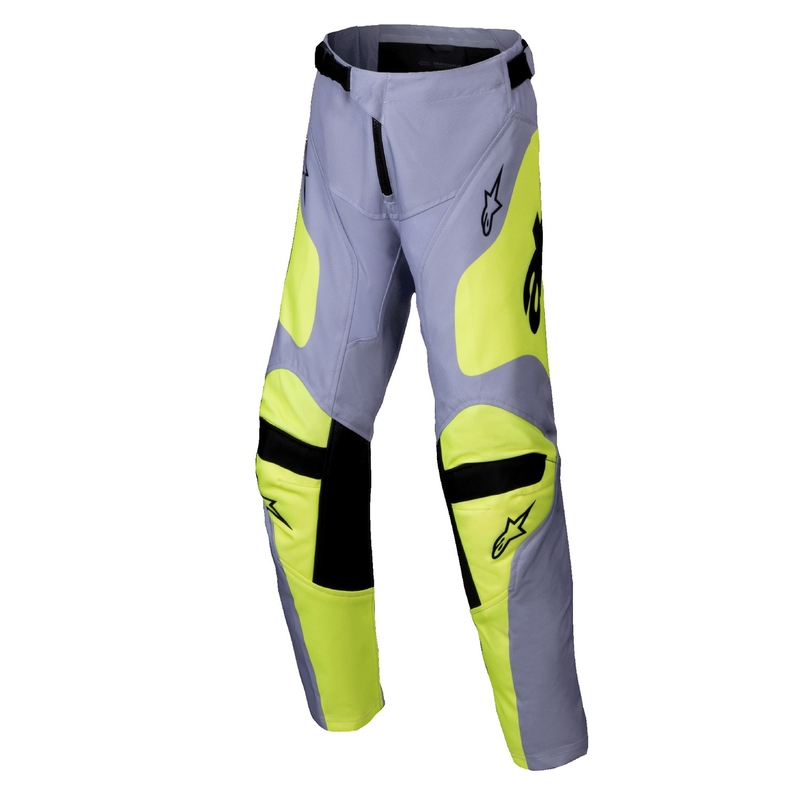 Dětské motokrosové kalhoty Alpinestars Racer Veil šedo-fluo žluté