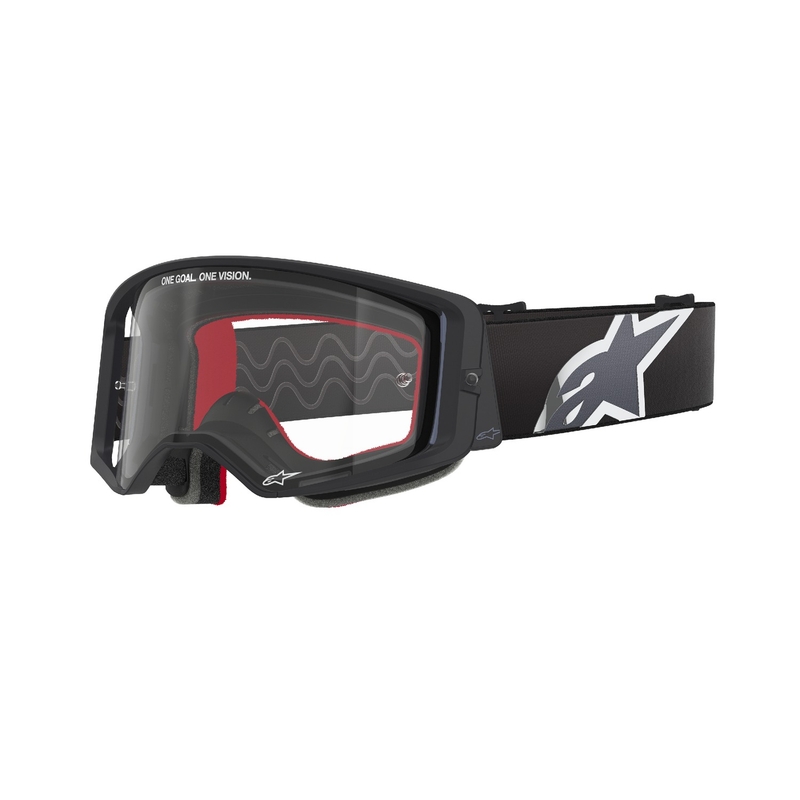 Motokrosové brýle Alpinestars Supertech Corp černo-šedé s čirým zorníkem