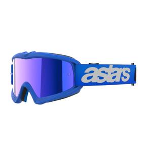Dětské motokrosové brýle Alpinestars Vision Youth Blaze modré se zrcadlovým modrým zorníkem