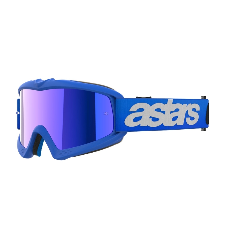 Dětské motokrosové brýle Alpinestars Vision Youth Blaze modré se zrcadlovým modrým zorníkem