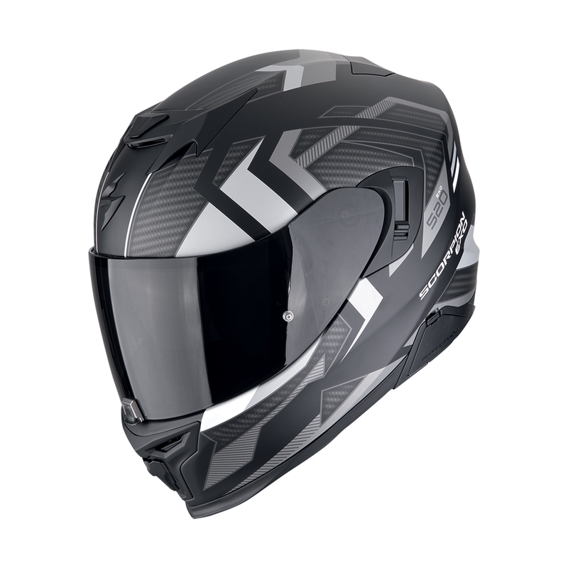 Integrální helma na motorku Scorpion EXO-520 EVO AIR SENSUS matná černo-stříbrná výprodej