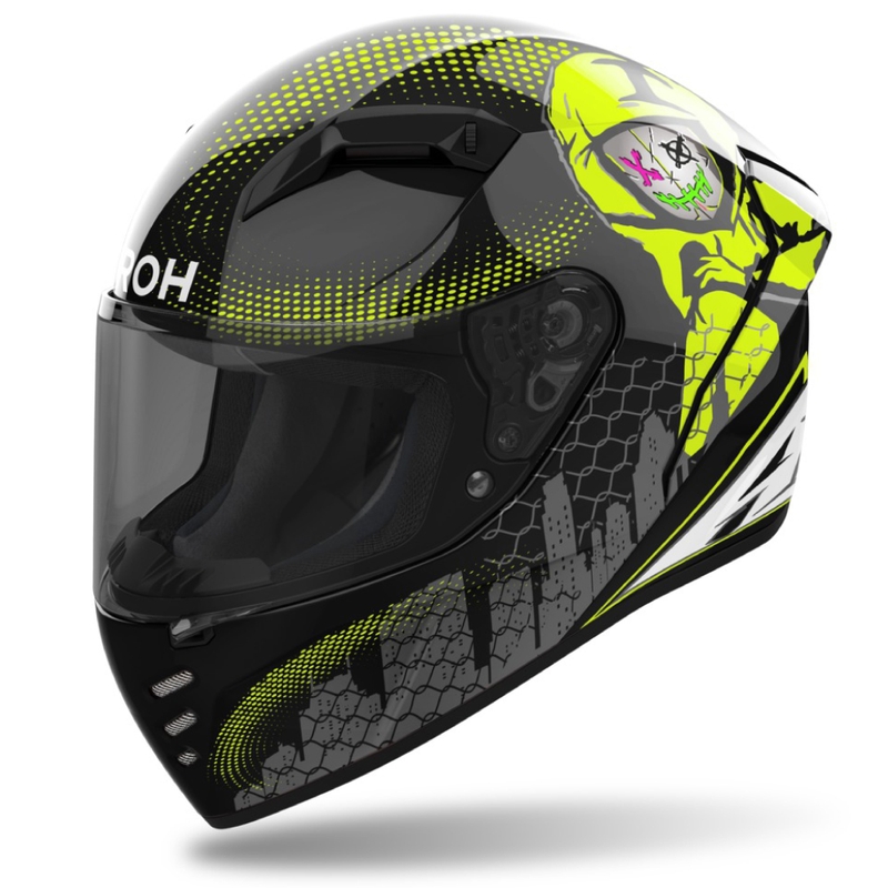 Integrální helma na motorku Airoh CONNOR Gamer černo-šedo-fluo žlutá
