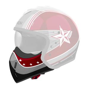 Bradový chránič pro helmy Airoh J110 Command lesklý rudý