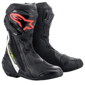 Boty na motorku Alpinestars Supertech R černo-bílo-fluo červeno-fluo žluté