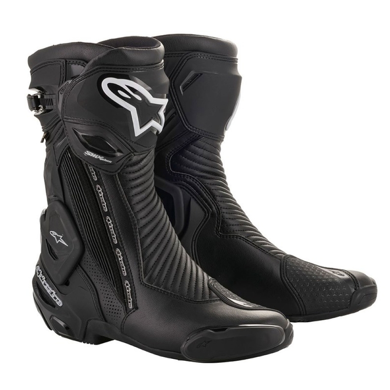 Boty na motorku Alpinestars SMX Plus 2 Gore-Tex černo-stříbrné