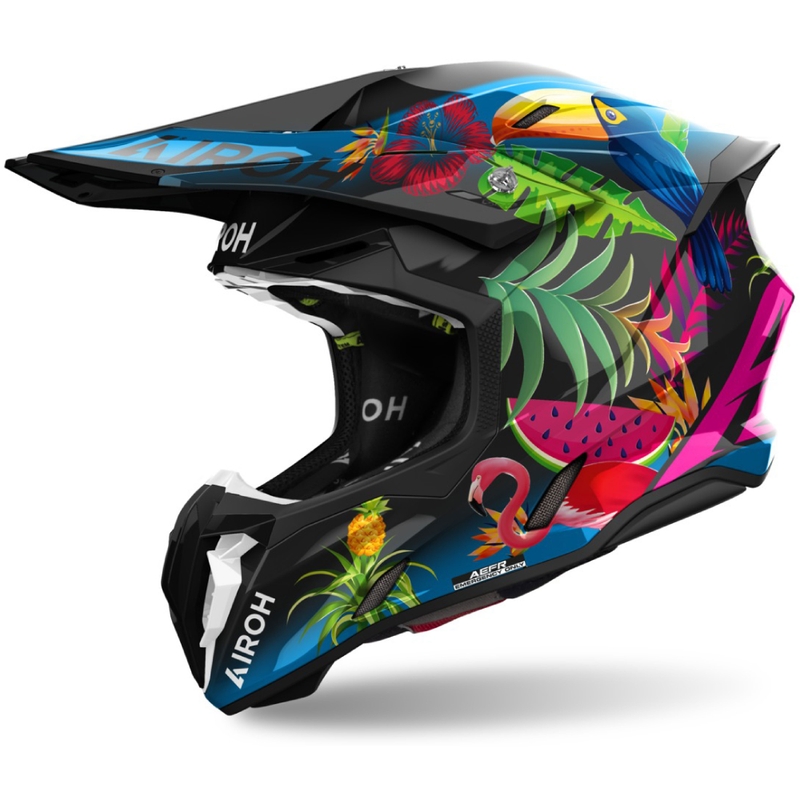 Motokrosová helma Airoh Twist 3 Amazonia lesklá