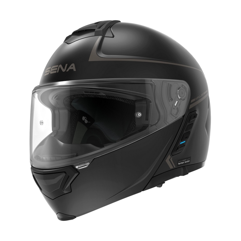 Vyklápěcí přilba na motorku SENA s Mesh headsetem Impulse černá matná