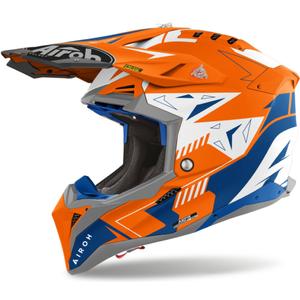 Motokrosová helma Airoh Aviator 3 Spin fluo oranžová matná