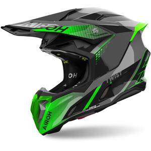 Motokrosová helma Airoh Twist 3 Shard lesklá zelená