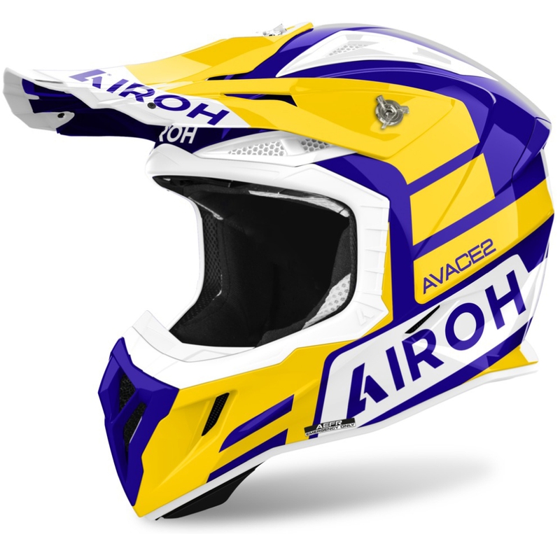 Motokrosová helma Airoh Aviator Ace 2 Sake lesklá žlutá