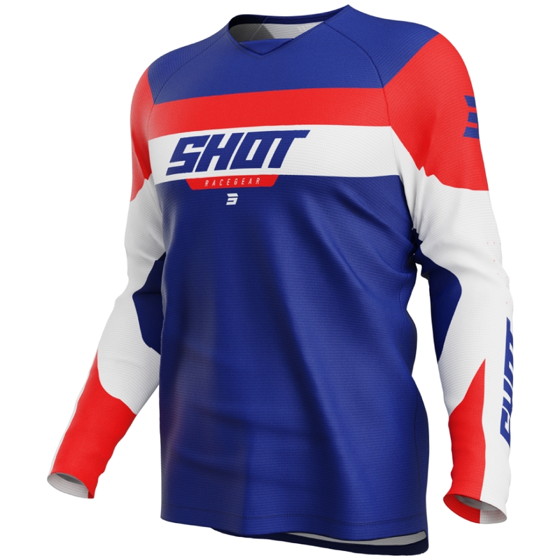 Dětský motokrosový dres Shot Draw League modro-červený