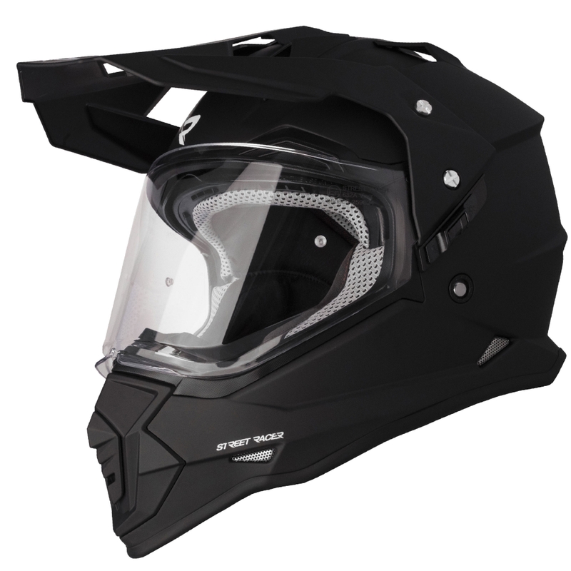 Enduro helma na motorku Street Racer Ignite matná černá