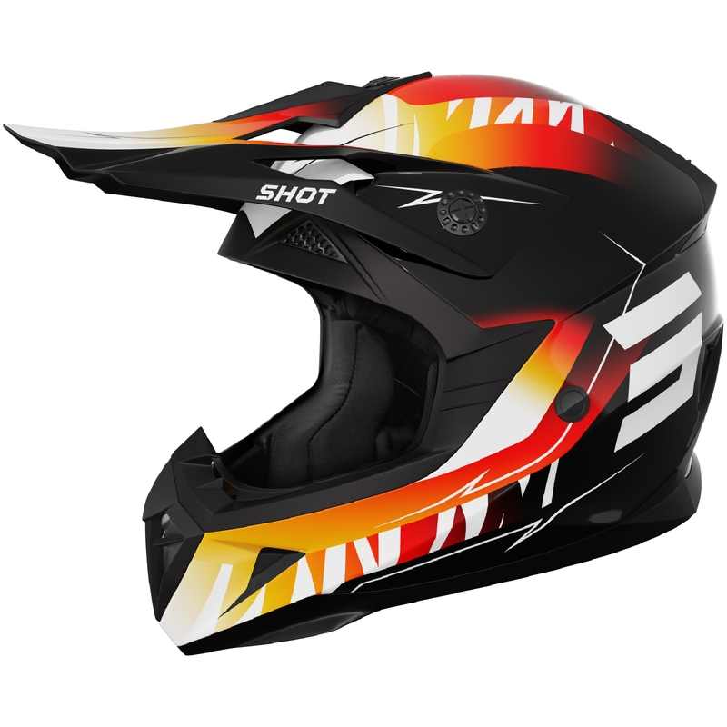 Dětská motokrosová helma Shot Pulse X-Trem oranžovo-červená