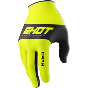 Dětské motokrosové rukavice Shot Draw Sky fluo žluté