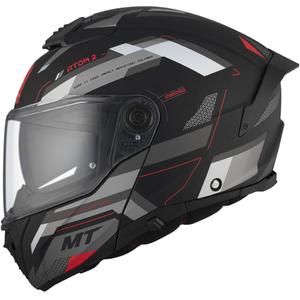 Vyklápěcí helma na motorku MT ATOM 2 SV BAST D5 matná černo-šedo-bílá