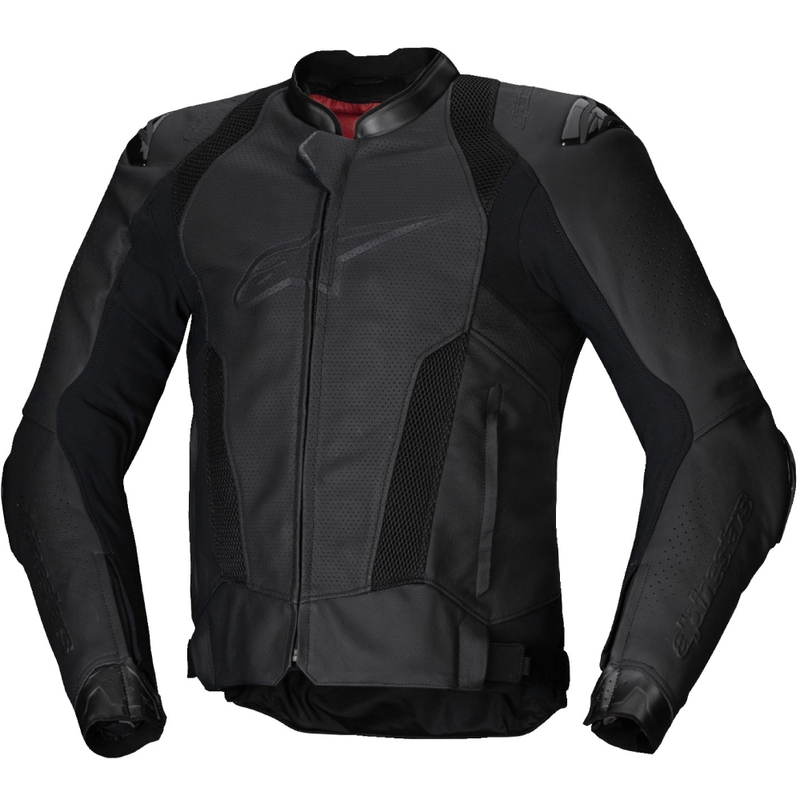 Kožená bunda na motorku Alpinestars Missile 3 Airflow černo-černá
