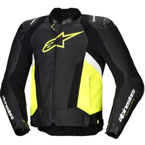 Kožená bunda na motorku Alpinestars Missile 3 Airflow černo-fluo žluto-bílá