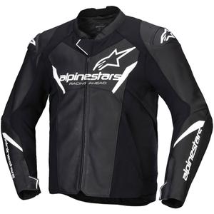Kožená bunda na motorku Alpinestars Faster 3 černo-bílá
