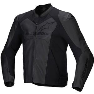 Kožená bunda na motorku Alpinestars Faster 3 Airflow černo-černá