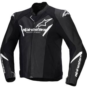 Kožená bunda na motorku Alpinestars Faster 3 Airflow černo-bílá