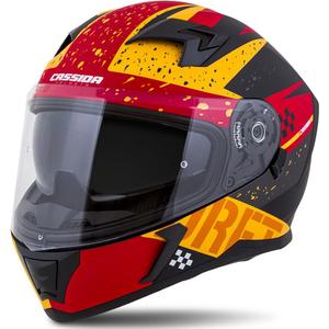 Integrální přilba na motorku Cassida Integral 3.0 DRFT oranžovo-fluo červená