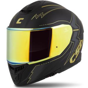 Integrální přilba na motorku Cassida Integral GT 2.1 Flash černo-zlato-šedá