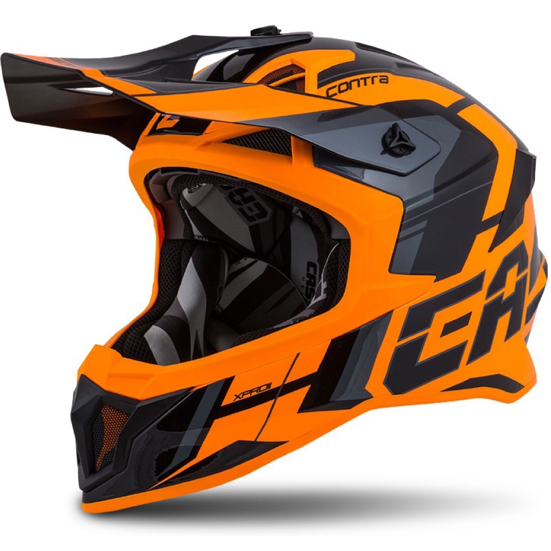 Motokrosová přilba Cassida Cross Pro II Contra oranžovo-černo-šedá