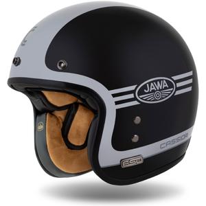 Otevřená helma Cassida Eso Jawa Panel černá perleťovo-antracit-stříbrná