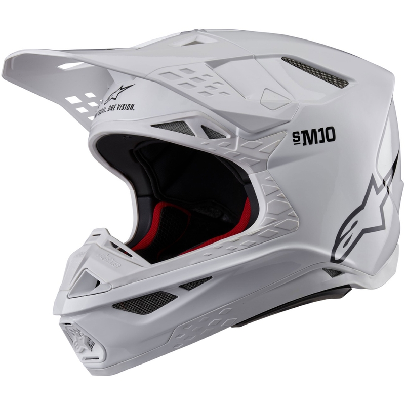 Motokrosová helma Alpinestars Supertech S-M10 Solid bílá