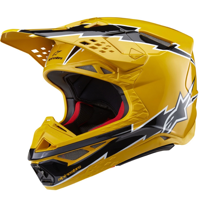 Motokrosová helma Alpinestars Supertech S-M10 Ampress černo-žlutá