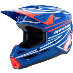 Dětská motokrosová přilba Alpinestars S-M3 WURX modro-červeno-bílo-černá