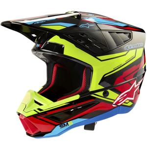 Motokrosová helma Alpinestars S-M5 Action 2 fluo žluto-fluo červená