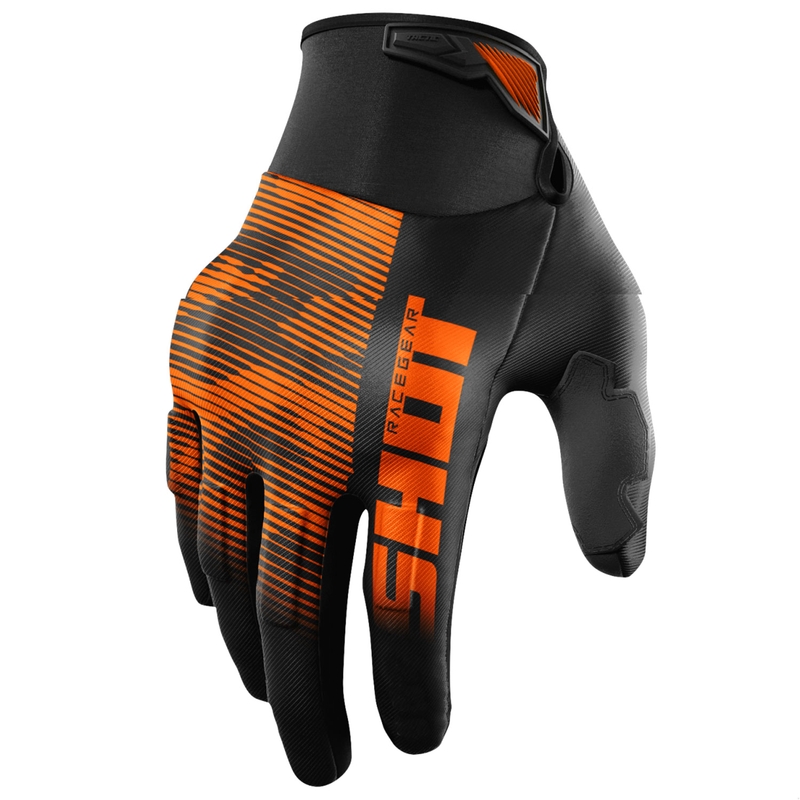 Motokrosové rukavice Shot Drift Tactic fluo oranžové