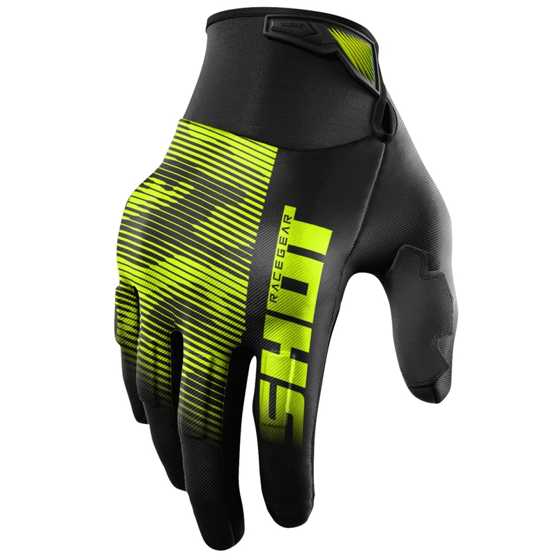 Motokrosové rukavice Shot Drift Tactic fluo žluté
